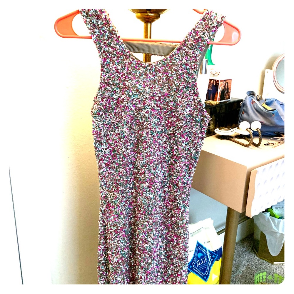 Parker Knit Splatter Sequins Dress